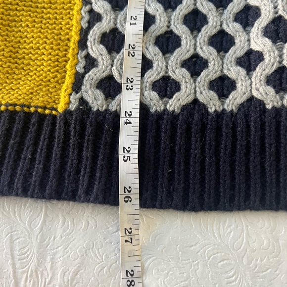 Women’s Smash XXL Stitch Chunky Knit colorblock yellow and navy and grey - Picture 5 of 9